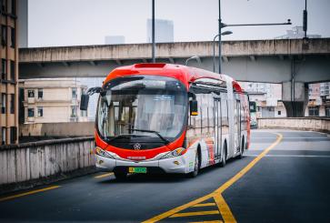 Bus at Chubu Centrair International Airport, Tokoname, Aichi Prefecture, Japan