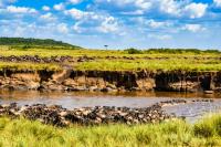 A river flows through Masai Mara Nature Reserve in Kenya