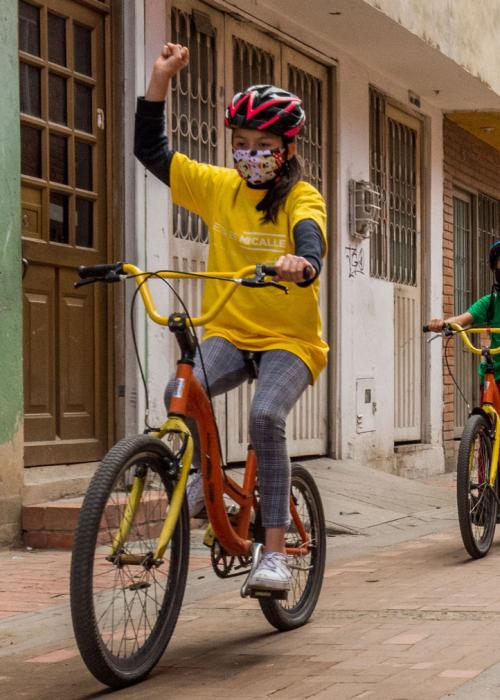 Bike bus, Colombia.
