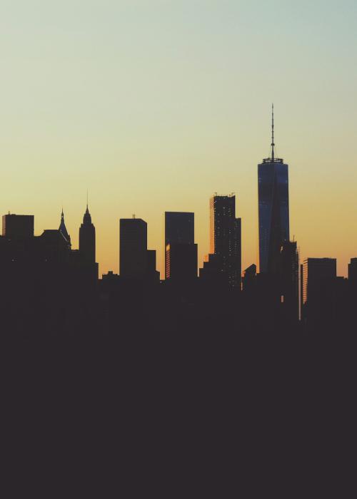 New York City skyline.