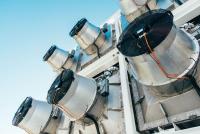 Climeworks direct air capture plant and sky