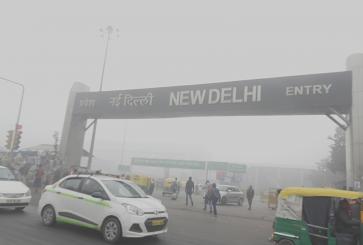 Visible air pollution in Delhi, India