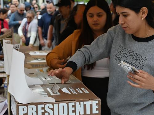People cast their votes in Mexico's presidential election in June, 2024.