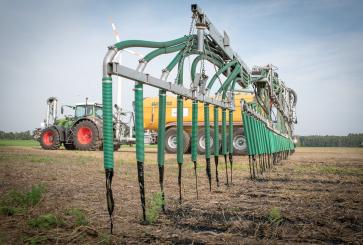 Nutrient management slurry on farmland
