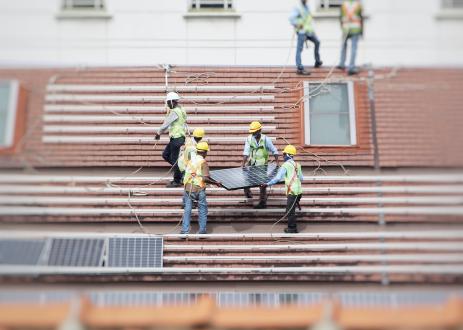 Solar panel installation.