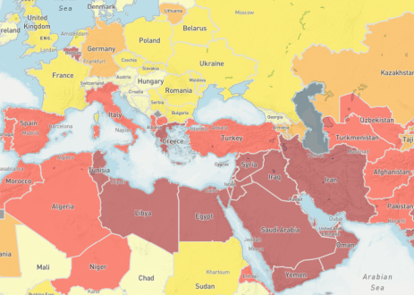 Screenshot of the Aqueduct Country Rankings Tool.