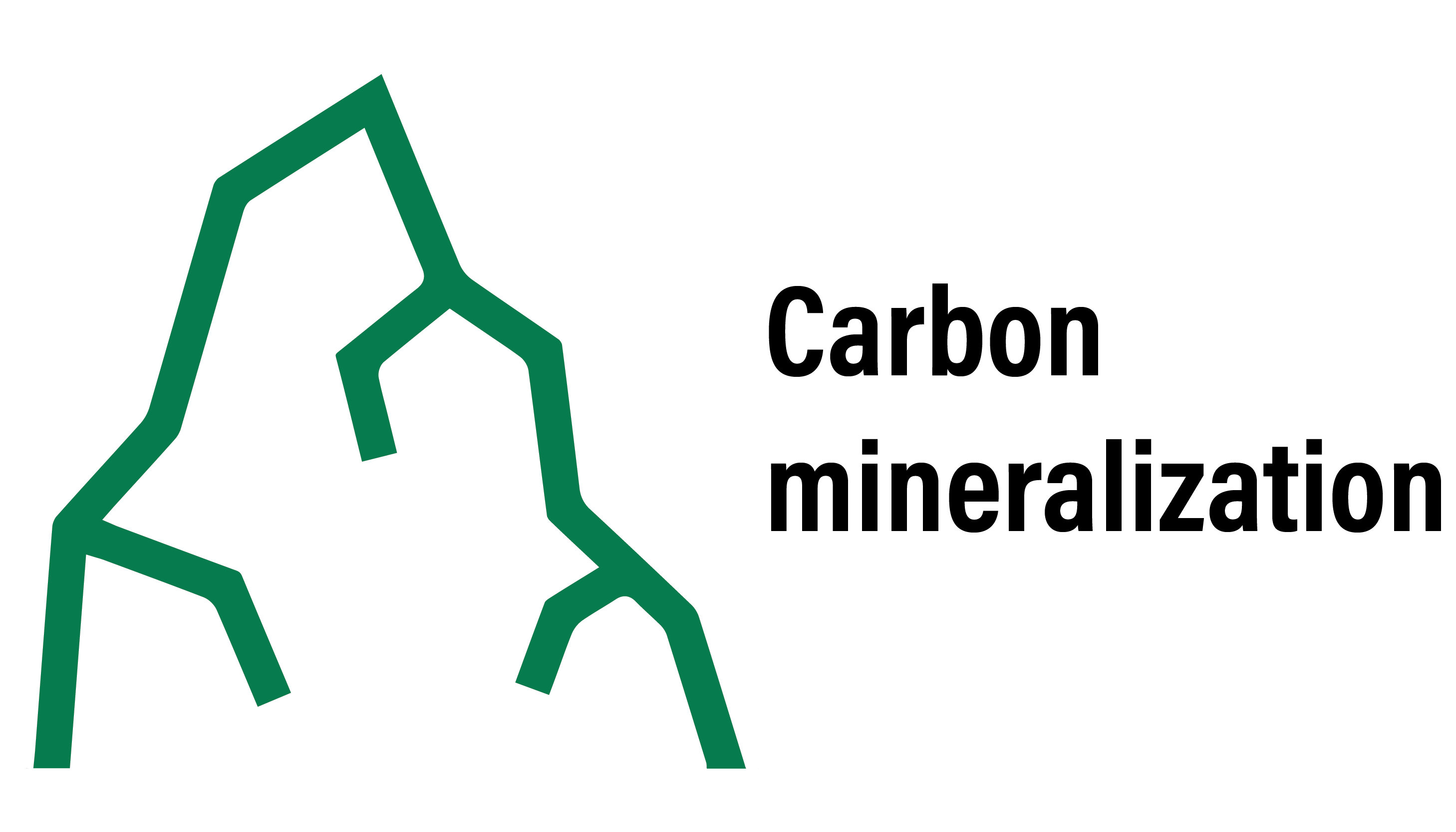 outline of a large rock, carbon mineralization icon