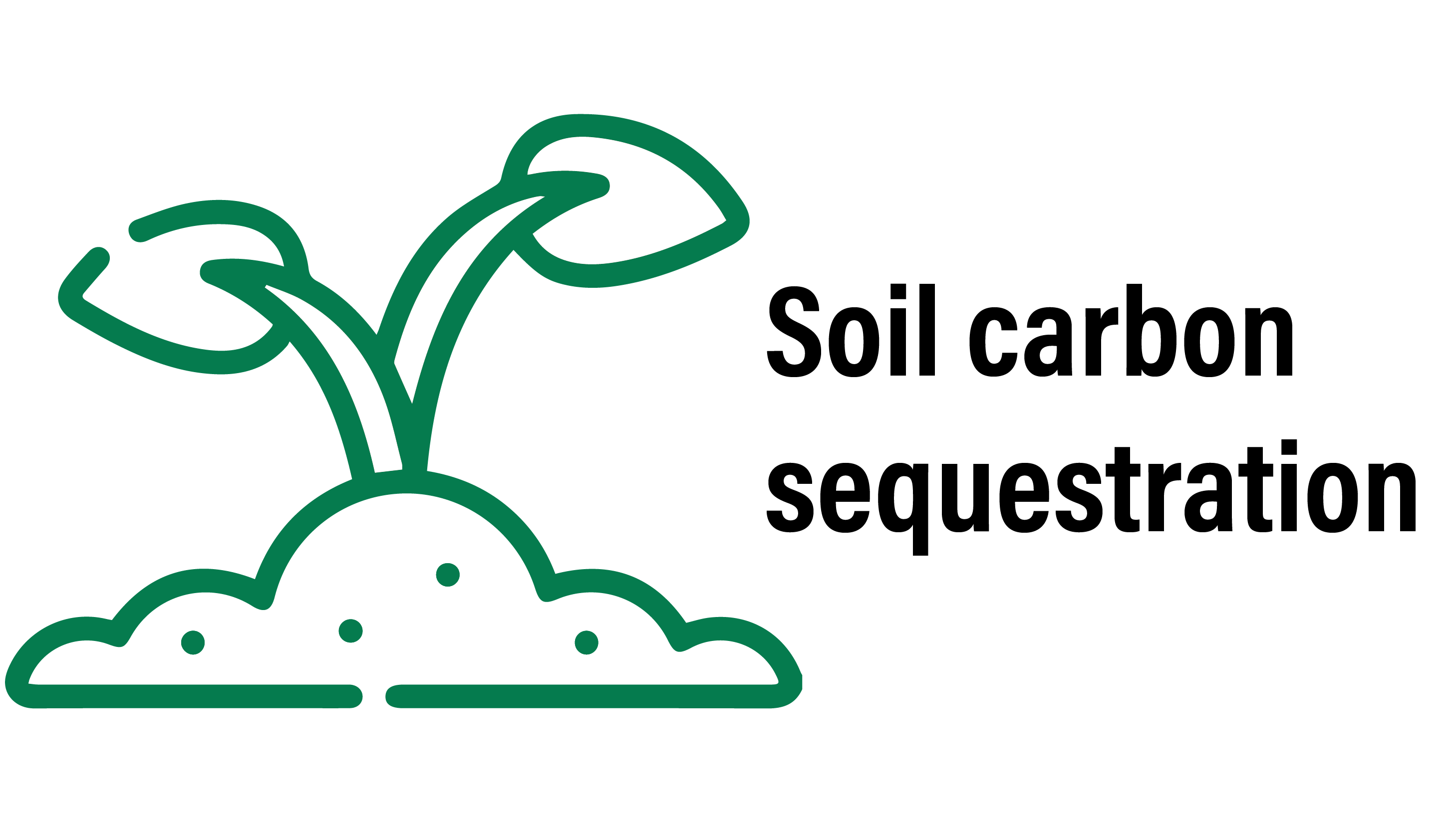 outline of seedling plant for soil carbon sequestration icon